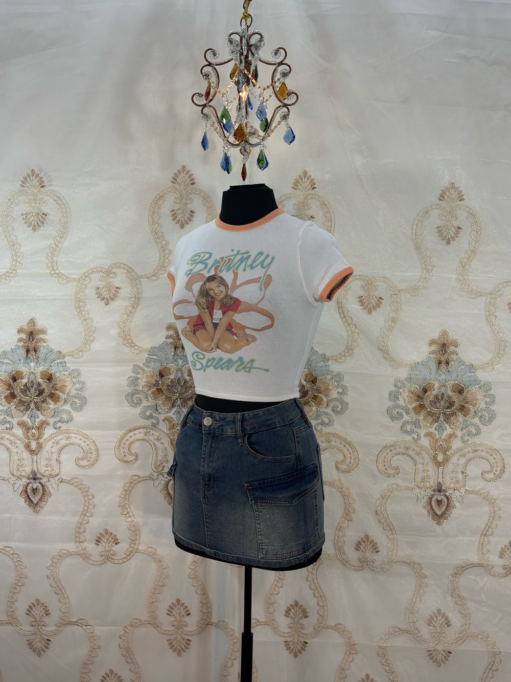 ✨Vintage Y2K Britney Spears Graphic Cotton Cropped Baby Tee✨